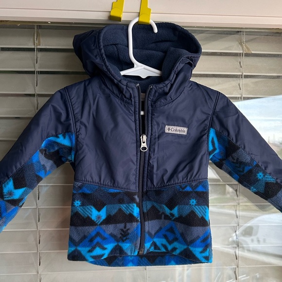 Columbia Kids Navy Hooded Jacket - Picture 1 of 3